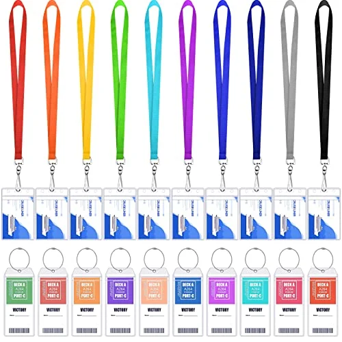 Lot de 10 tours de cou de croisière avec pochette étanche, coloris multiples, photo du produit