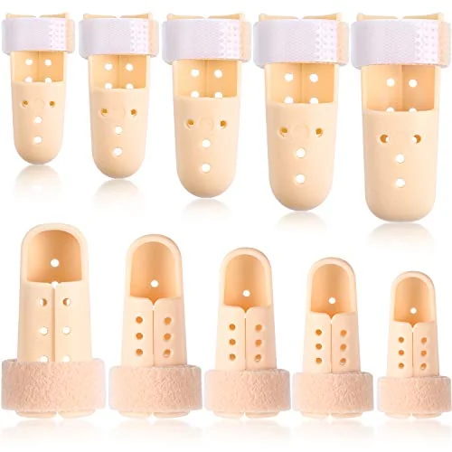 Lot de 10 attelles de doigt en maillet, couleur chair, photo du produit