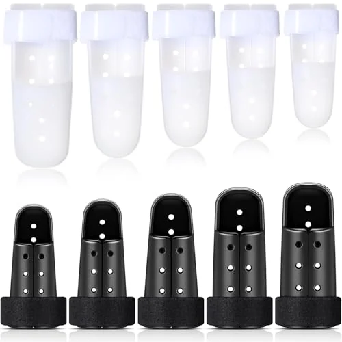 Lot de 10 attelles de doigt en maillet, blanc, noir, photo du produit
