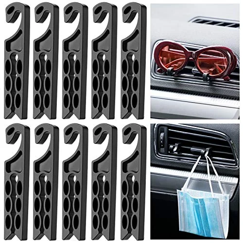 Lot de 10 crochets de grille d'aération auto, noir, photo du produit