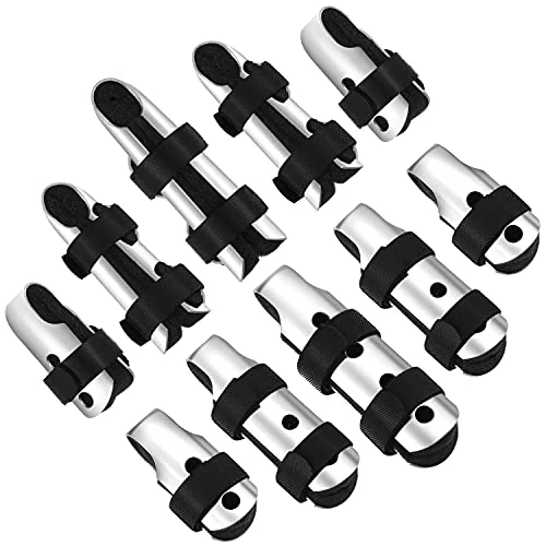Lot de 10 attelles de doigt métalliques rembourrées, noir, photo du produit