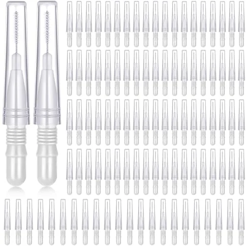 Lot de 100 brossettes interdentaires pour appareil dentaire, blanc, photo du produit
