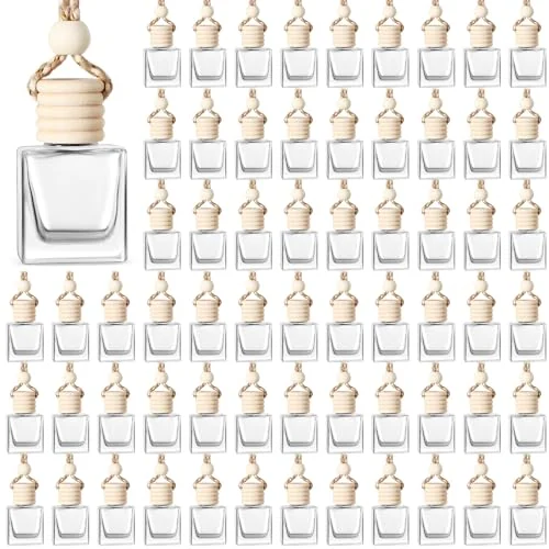 Lot de 100 flacons diffuseurs de parfum auto, transparent, photo du produit