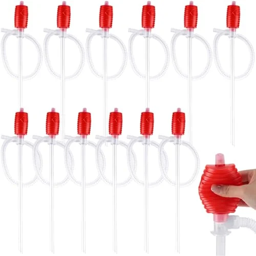 Lot de 12 pompes à siphon manuelles pour carburant et liquides, photo du produit