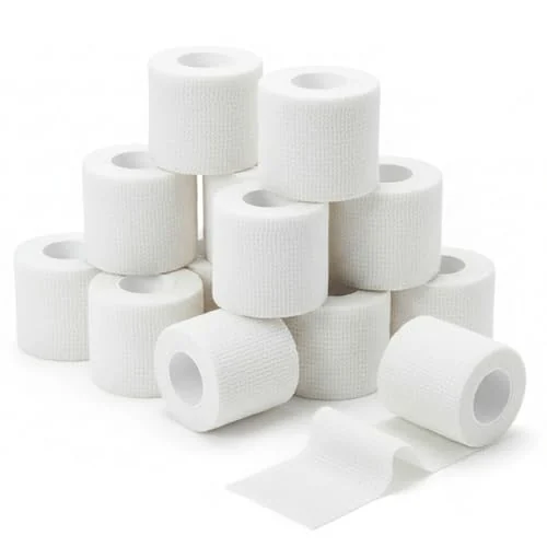 Lot de 12 rouleaux de bande cohésive blanche 5 cm, blanc, photo du produit