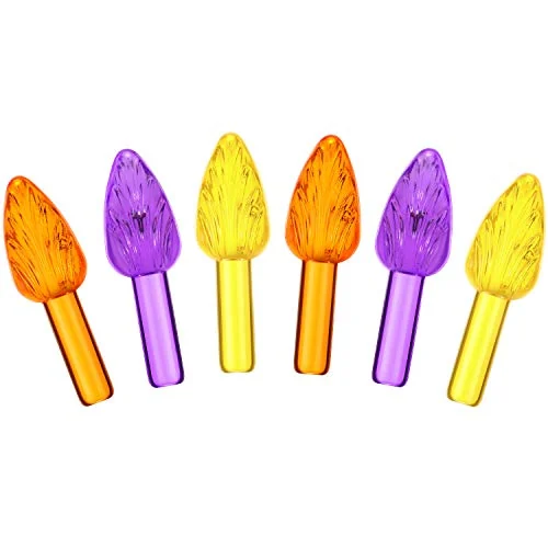 Lot de 120 ampoules céramiques de rechange pour sapin, orange, violet, jaune, photo du produit