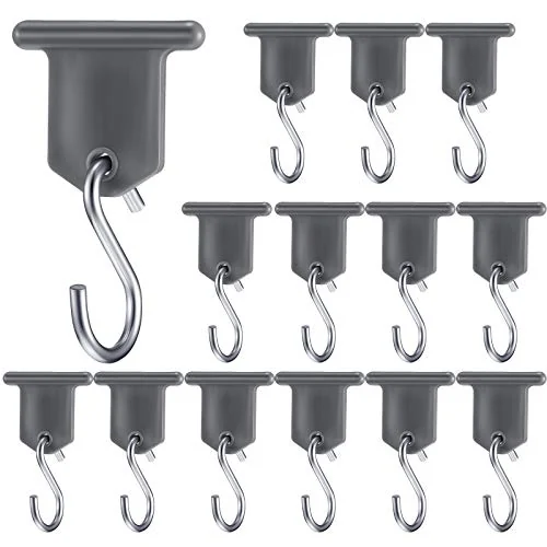 Lot de 14 crochets d'auvent de camping-car pour guirlandes, gris, photo du produit