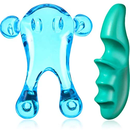 Jeu de 2 outils de massage des tissus profonds avec 4 embouts, bleu, photo du produit