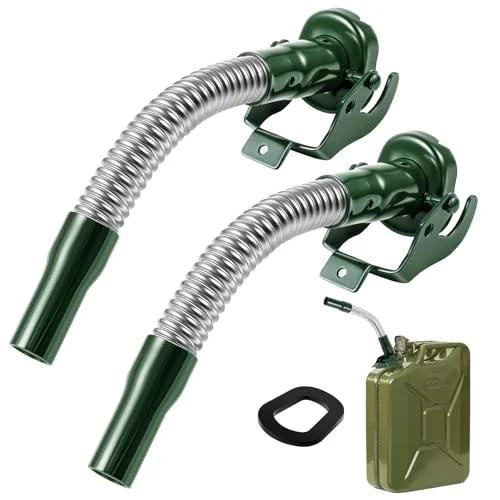 Lot de 2 becs verseurs flexibles pour jerrican, vert, photo du produit
