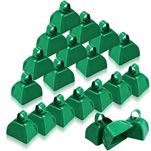 Lot de 20 cloches de supporters pour événements sportifs, vert, photo du produit