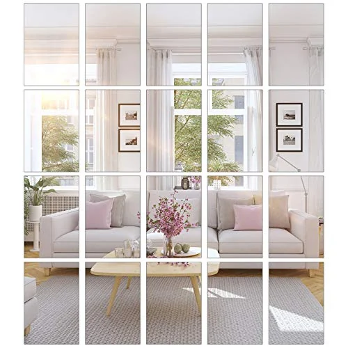 Lot de 20 feuilles miroir pour loisirs créatifs, blanc, photo du produit
