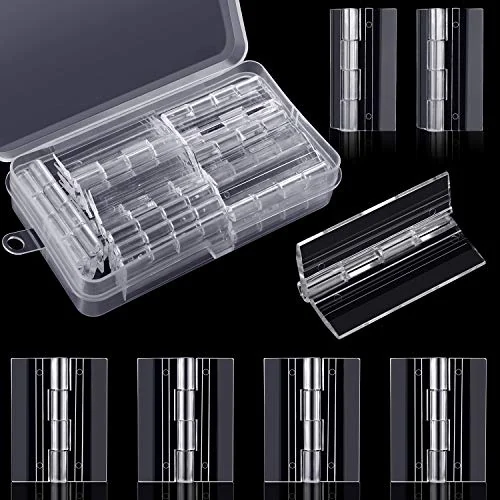 Lot de 20 mini-charnières acryliques transparentes, transparent, photo du produit