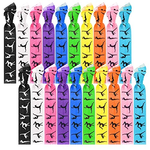 Lot de 20 élastiques à cheveux gymnastique sans pli, 10, photo du produit