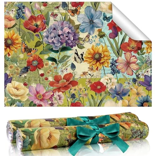20 feuilles de papier de tiroir parfumé aux fleurs, multicolore, photo du produit
