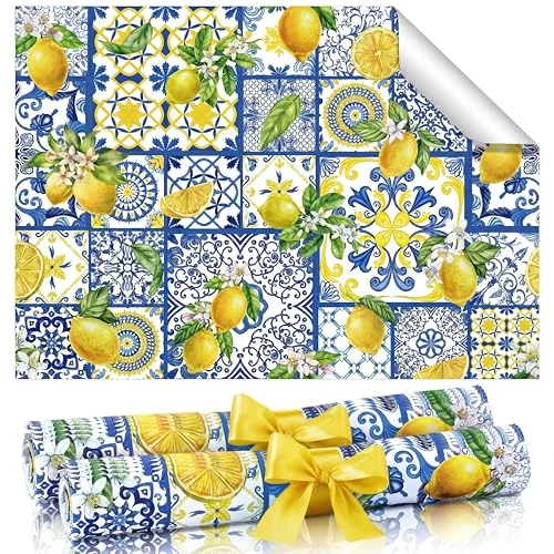 20 feuilles de papier de tiroir parfumé citron méditerranéen, multicolore, photo du produit