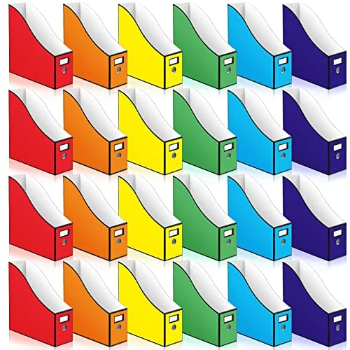 Lot de 24 range-revues en carton, multicolore, photo du produit