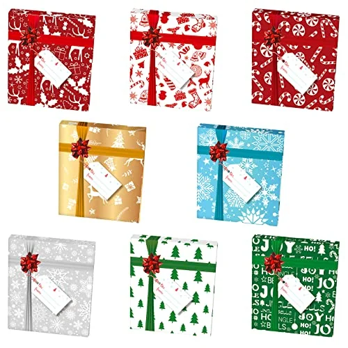 Lot de 24 boîtes porte-cartes cadeaux de Noël avec 24 enveloppes, sapin, flocon, boîte à bonbons, étoile, personnage, photo du produit