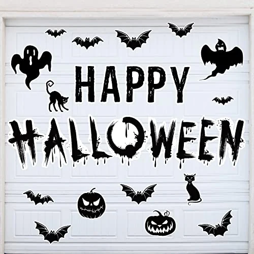 Lot de 24 décorations de porte de garage Halloween, motif fantôme, photo du produit