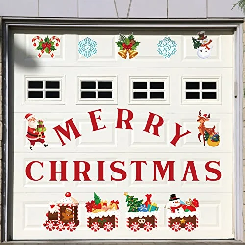 Lot de 25 décorations Merry Christmas pour porte de garage, motif bonbon, photo du produit