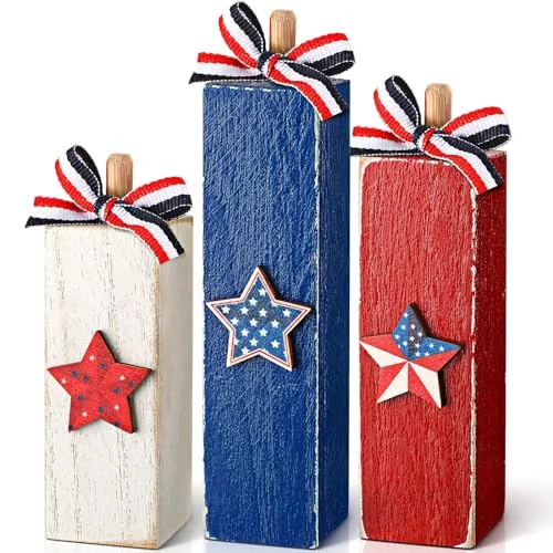 Lot de 3 chemins de table 4 juillet, rouge, blanc, bleu, photo du produit