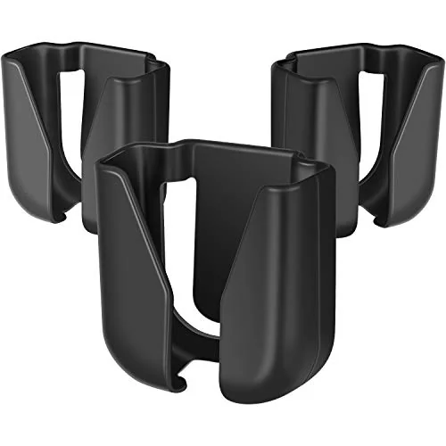 Lot de 3 clips porte-stéthoscope en plastique pour ceinture, noir, photo du produit