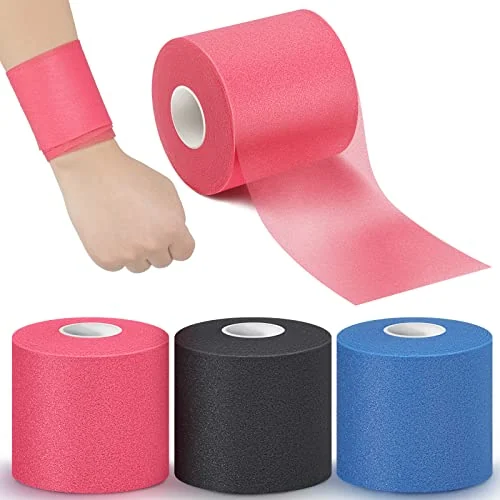 Lot de 3 bandes pré-enveloppantes pour cheveux, noir, bleu, photo du produit