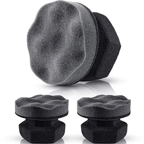 Lot de 3 tampons applicateurs de brillant pour pneus, gris, photo du produit