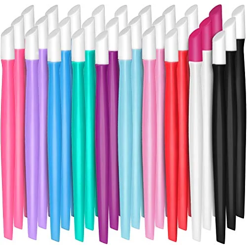 Lot de 30 repousse-cuticules en silicone, coloris assortis, photo du produit