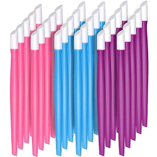 Lot de 30 repousse-cuticules en silicone, couleurs vives, photo du produit