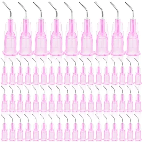Lot de 300 embouts de dosage coudés à bout rond, rose, photo du produit