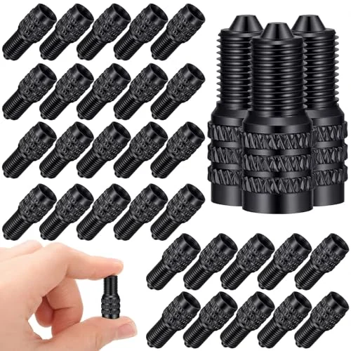Lot de 32 bouchons de valve double joint, noir, photo du produit