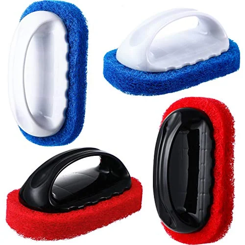 Lot de 4 brosses à teck avec manche, photo du produit