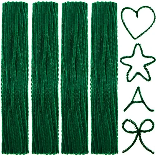 Lot de 400 fils chenille verts, vert, photo du produit