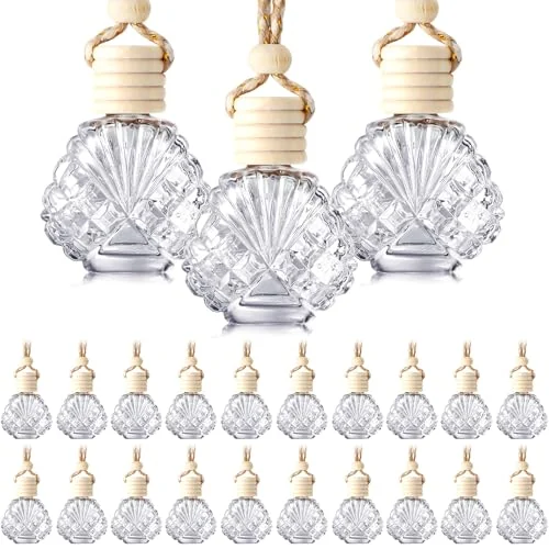 Lot de 50 flacons diffuseurs de parfum auto à suspendre, transparent, photo du produit