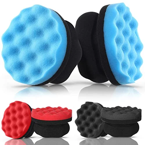 Lot de 6 applicateurs de brillant pour pneus, noir, rouge, bleu, photo du produit