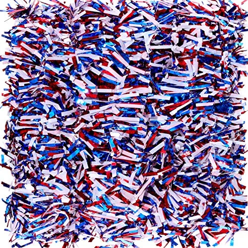 Lot de 6 guirlandes de 12 m pour le 4 juillet, rouge, bleu et blanc mélangés, photo du produit