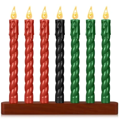 Kit kinara de Kwanzaa, noir, rouge, vert, photo du produit