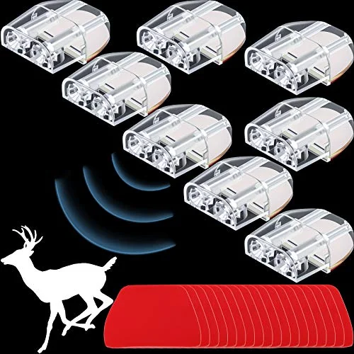 Lot de 8 sifflets à gibier pour voiture avec adhésif, transparent, photo du produit