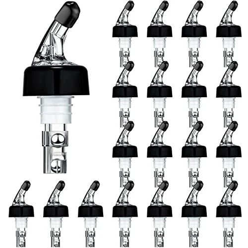 Becs verseurs doseurs automatiques pour bouteilles, transparent, noir, photo du produit