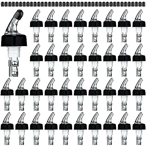 Becs verseurs doseurs automatiques pour bouteilles, transparent, noir, photo du produit