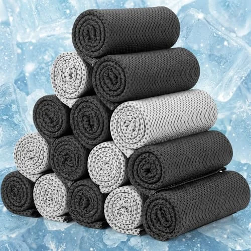 Serviettes rafraîchissantes microfibre pour sport, couleurs froides, photo du produit