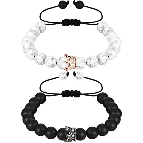 Bracelets de couple assortis, noir, photo du produit