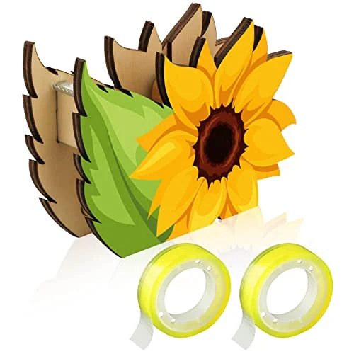 Dévidoir de ruban adhésif tournesol avec 2 rouleaux, photo du produit