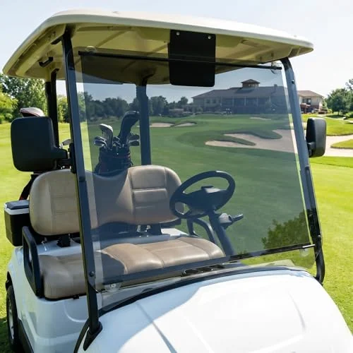 Pare-soleil rétractable à ventouses pour voiturette de golf, transparent, photo du produit