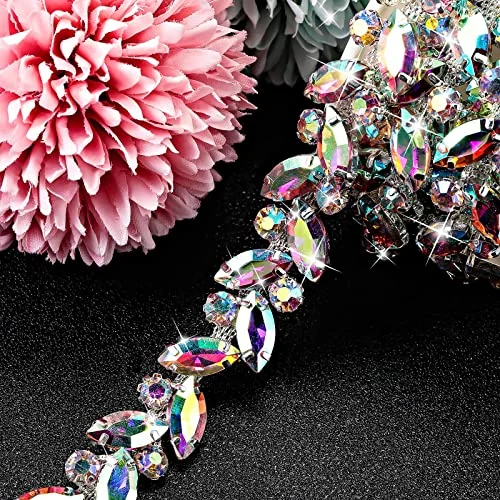 Galon de chaîne strass, irisé ab, photo du produit