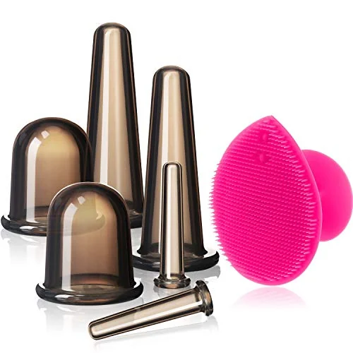 Jeu de ventouses faciales en silicone, noir, photo du produit