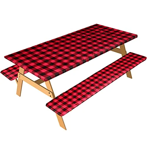 Housse vinyle pour table de pique-nique avec housses de bancs 183 cm, voir photos, photo du produit