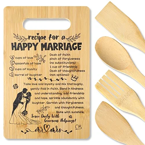 Set de planches à découper cadeau de mariage pour couple, photo du produit